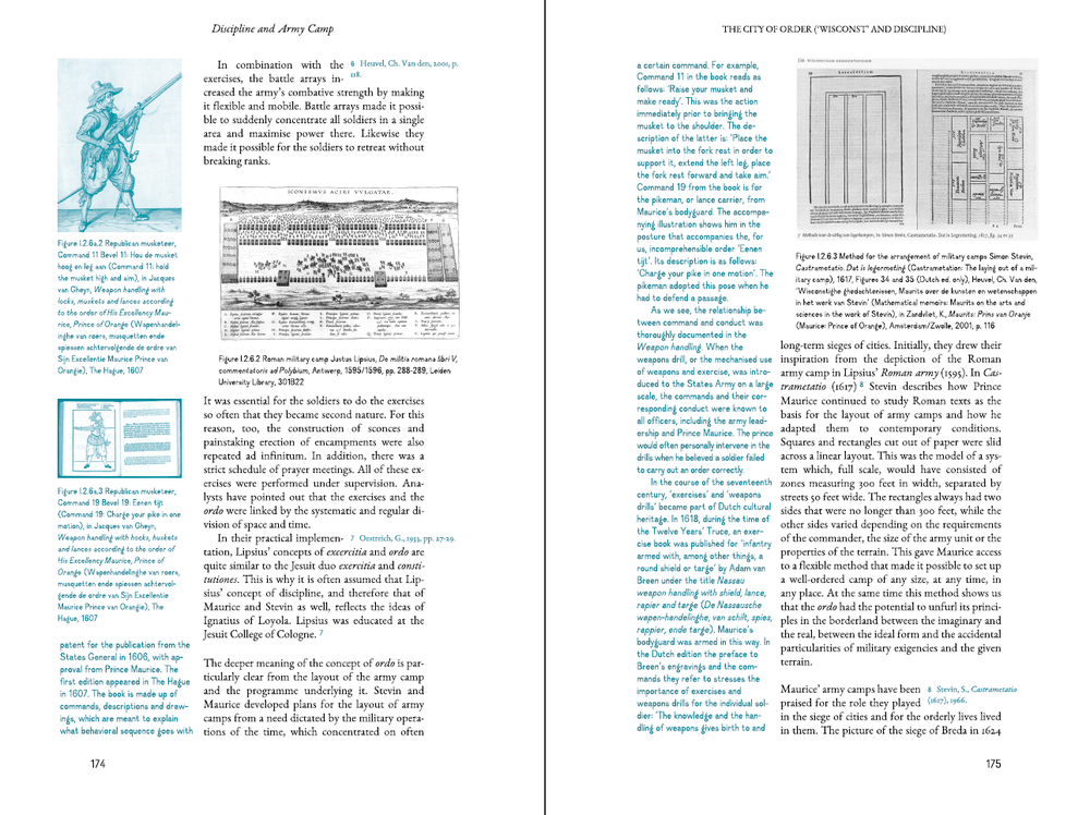 Une reproduction du livre The Riddle conçu par Open Source Publishing, en web2print, qui montre deux flux de texte indépendants qui partagent la page.